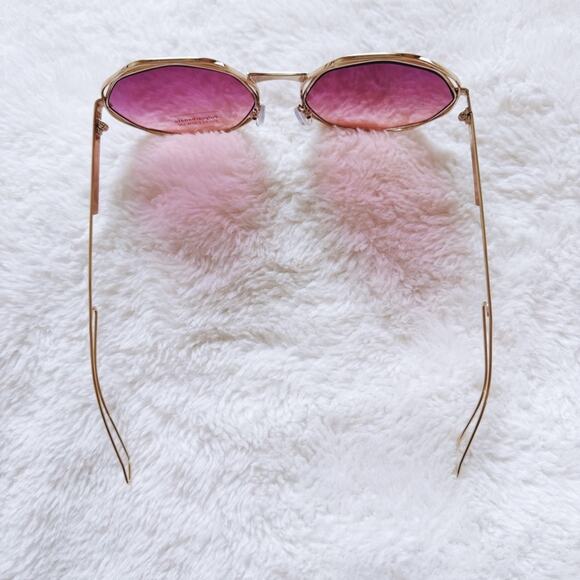 Seraphina Dark Pink Geometric Sunglasses - Picture 8 of 10